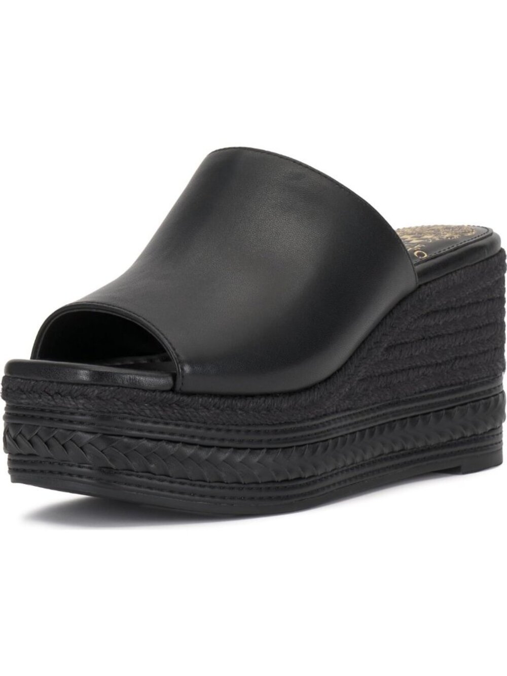 Stylish Black Espadrille Wedge Platform Sandals, Size 8 Medium, Summer Essential